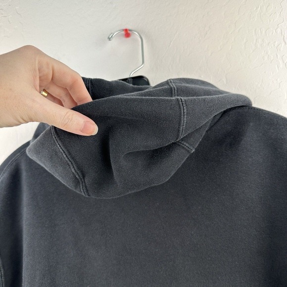 Vintage Nike‎ Hoodie Mens S Black Sweatshirt Center Swoosh Air Spellout Sweater - Picture 8 of 8